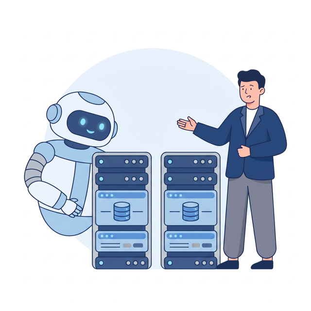 A robot builds a redundant second backend stack beside the first